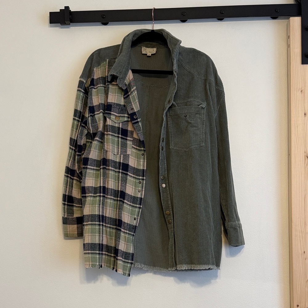 Oversized Green Plaid Jacket